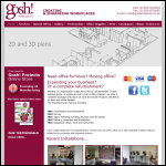 Screen shot of the Gosh (Projects) Ltd website.
