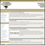 Screen shot of the Hammond Academy website.