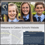 Screen shot of the Caldew School website.
