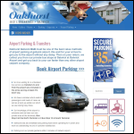 Screen shot of the Oakhurst Parking Gatwick Ltd website.