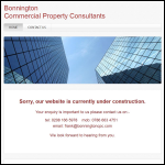 Screen shot of the Bonnington Commercial Property Consultants Ltd website.