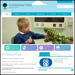Screen shot of the Humberston Park Special School website.