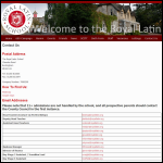 Screen shot of the The Royal Latin School website.