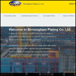 Screen shot of the Birmingham Plating Co. Ltd website.