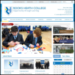 Screen shot of the Rooks Heath College website.
