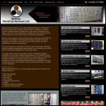 Screen shot of the Belmos Electrical Services Ltd website.