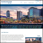 Screen shot of the Parkinson Real Estate Ltd website.