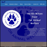 Screen shot of the The Kit Wilson Trust for Animal Welfare website.