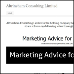Screen shot of the Altrincham Consulting Ltd website.