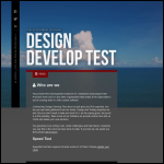 Screen shot of the Design Develop Test Ltd website.