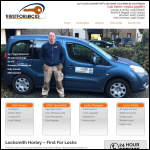 Screen shot of the Firstforlocks Ltd website.