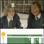 Screen shot of the St Peter's Catholic High School & Sixth Form Centre website.