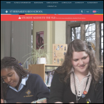 Screen shot of the St Bernard's High School website.