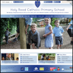 Screen shot of the Holy Rood Catholic Primary School website.