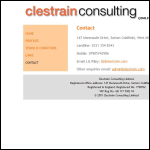 Screen shot of the Clestrain Consulting Ltd website.