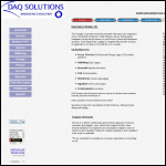 Screen shot of the DAQ Solutions Ltd website.