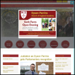 Screen shot of the Dyson Perrins Church of England Academy website.