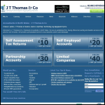 Screen shot of the J T Thomas & Co Ltd website.
