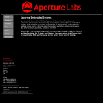 Screen shot of the Aperture Research Ltd website.