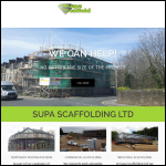 Screen shot of the Supa Scaffold Ltd website.