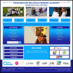 Screen shot of the Millfield Community Academy Trust website.