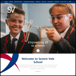 Screen shot of the Severn Vale School website.