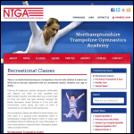Screen shot of the Corby Gymnastics Academy website.