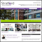Screen shot of the Stratford School Academy website.