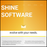 Screen shot of the Shine Software Ltd website.