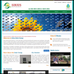 Screen shot of the Sirius Solar Systems Ltd website.