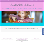 Screen shot of the Chesterfield Child Care Ltd website.