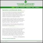 Screen shot of the Thame Joinery Co Ltd website.