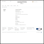 Screen shot of the Asquiths of London Ltd website.
