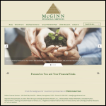 Screen shot of the Mcginn Financial Services Ltd website.