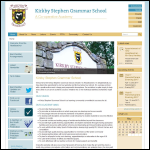 Screen shot of the Kirkby Stephen Grammar School website.