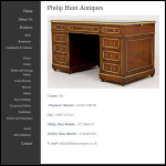 Screen shot of the Philip Hunt Antique Dealers Ltd website.
