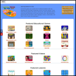 Screen shot of the Games Learning website.