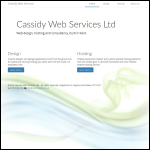 Screen shot of the Cassidy Web Services Ltd website.