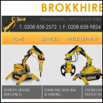 Screen shot of the Brokk Hire Uk (2011) Ltd website.