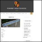 Screen shot of the Formby High School website.