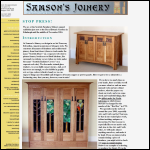 Screen shot of the Samson Joinery Ltd website.