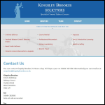 Screen shot of the Kingsley Brookes Solicitors Ltd website.