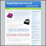 Screen shot of the Retail Point Services website.