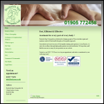 Screen shot of the Droitwich Spa Osteopaths Ltd website.