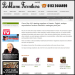 Screen shot of the Park Lane Furniture Ltd website.