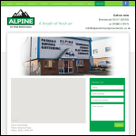 Screen shot of the Alpine Home Improvements Ltd website.