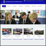 Screen shot of the Waddesdon Church of England School website.