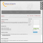 Screen shot of the Falcon & Sachz Ltd website.