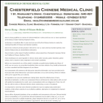 Screen shot of the Chinese Medical Clinic (Bakewell) Ltd website.
