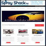 Screen shot of the Spray Shack Ltd website.